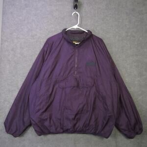 Vintage Eddie Bauer EBTEK Jacket Mens XL Purple Pullover Anorak Windbreaker 90s